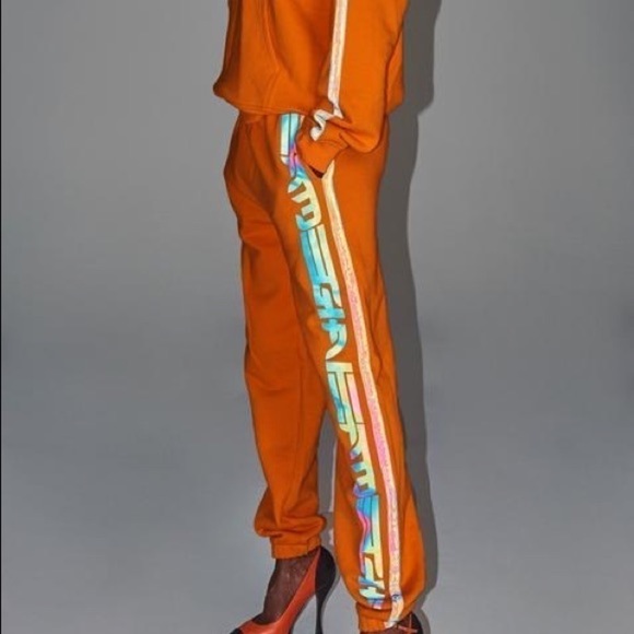 I.am. Gia Zandra Track Pants In Orange size large - Picture 3 of 11